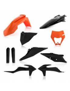 KIT PLÁSTICOS COMPLETO ACERBIS KTM EXC / EXC-F 2020 - 2021 - PRETO / LARANJA